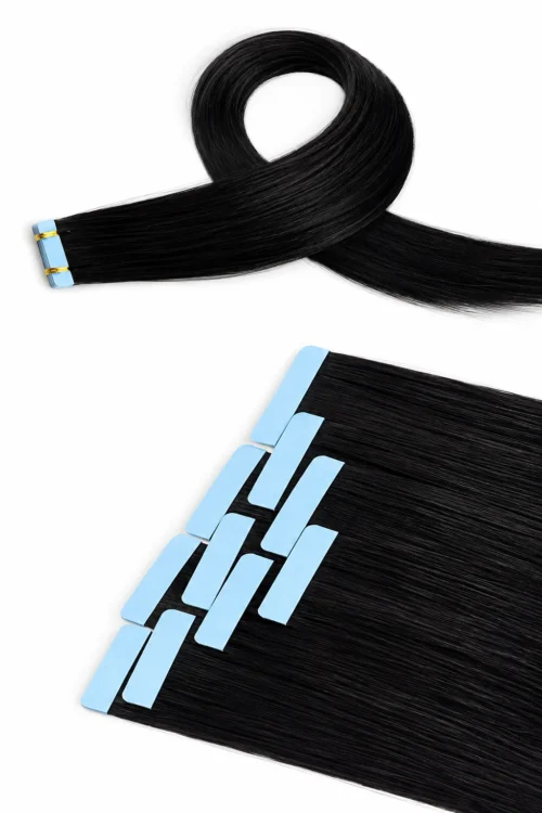 tapein实物图 Tape-In Hair Extensions Installation Guide