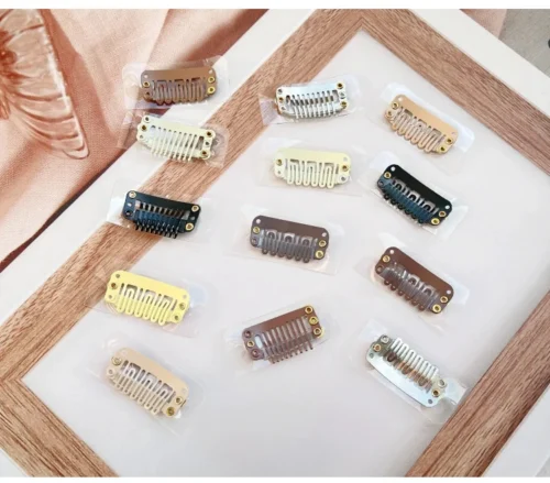 bbclip-main NO SEW PU TAPE U SHAPE 9 TEETH BB HAIR CLIPS